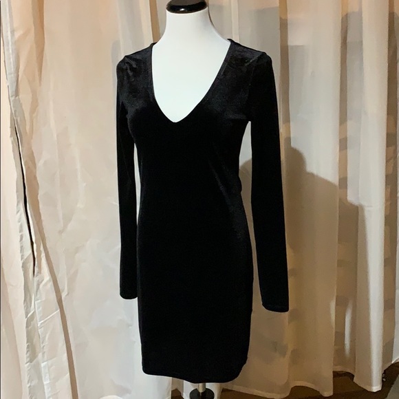 Forever 21 Dresses & Skirts - Velour Black Dress Forever 21 Dresses & Skirts - Velour Black Dress